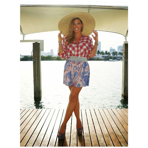 pastel paisley pleated shorts by ❤️EXPRESS💜 usM - Picture 3 of 7